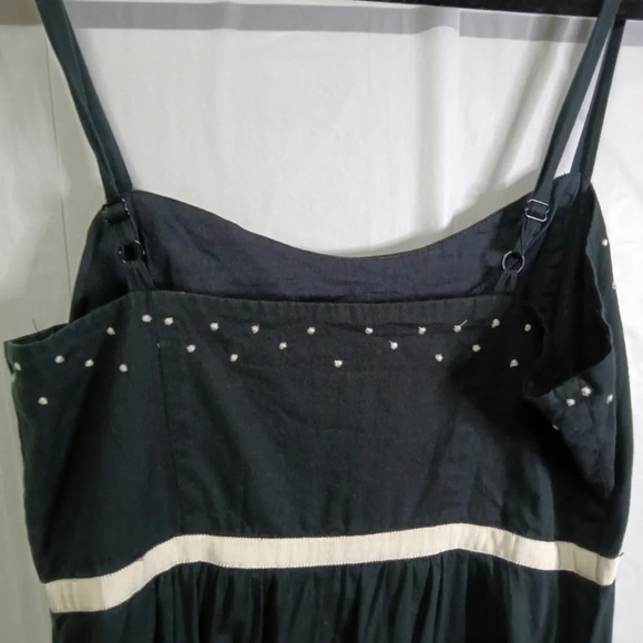 Anthropologie Moulinette Soeurs Embroidered Black Dress Size 8 - Picture 7 of 13